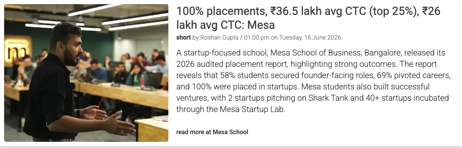 News short feature on Mesa School of Business