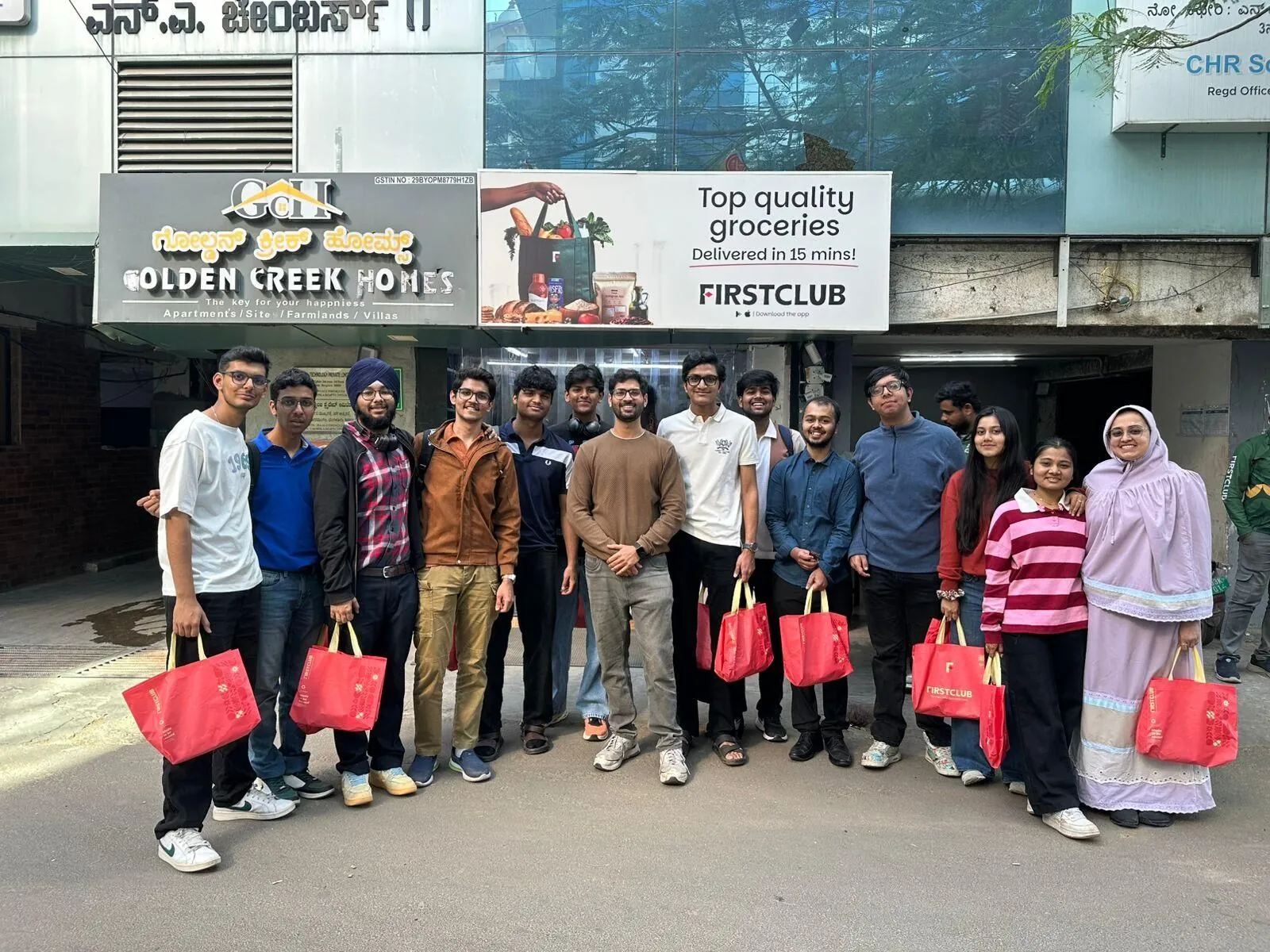 Mesa students outside a FirstClub store