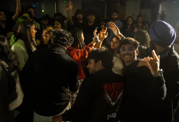 Students dancing at Maverion night